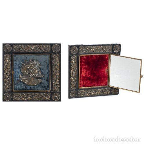 Antiques: Marco de fotos con espejo - a&ntilde;o 1878