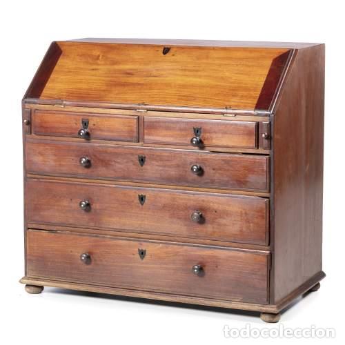 Antiquit&eacute;s: Escritorio de Dona Maria en madera de vinh&aacute;tico y jacarand&aacute; - siglo XIX