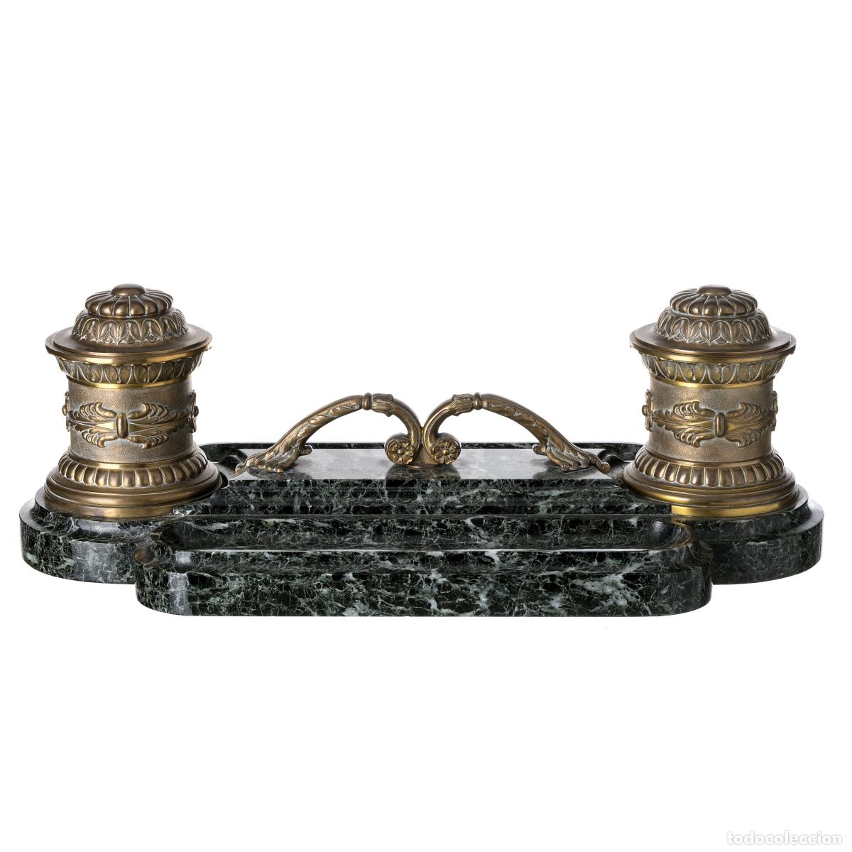 Antig&uuml;edades: Tintero de mesa - siglo XIX - Foto 1