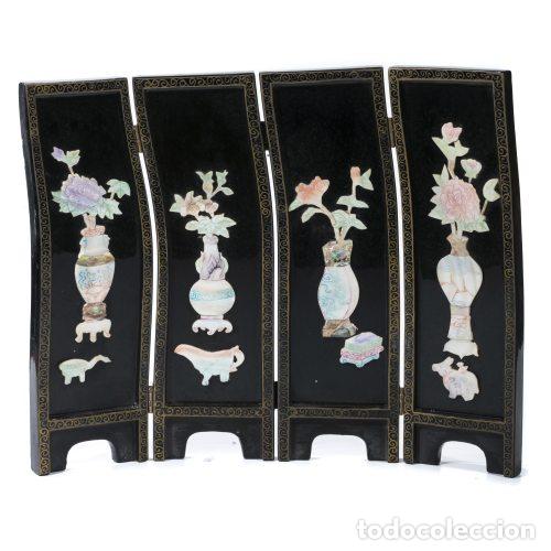 Antiques: Pantalla peque&ntilde;a de cuatro paneles