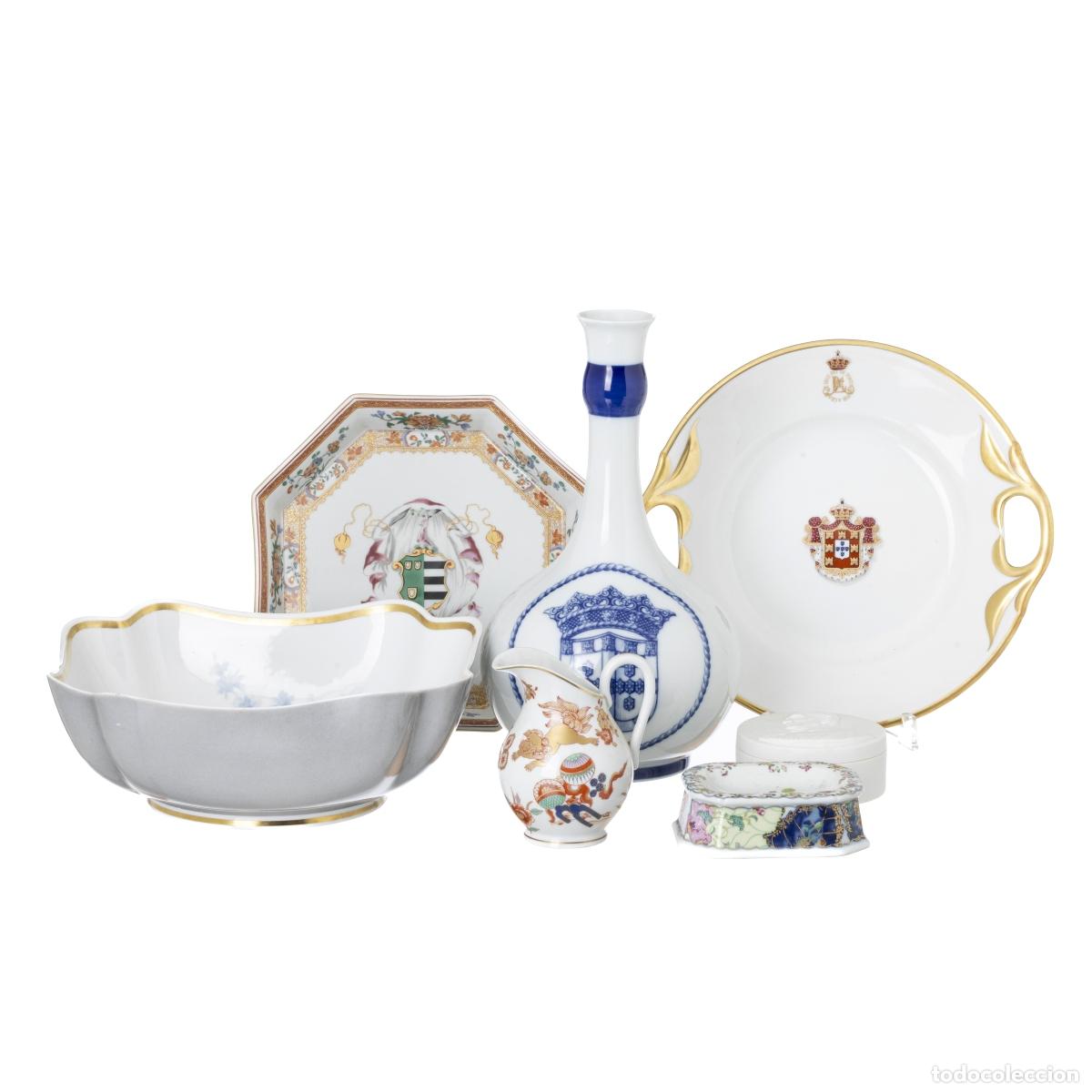 Antiguidades: Porcelana - Juego de siete piezas - Vista Alegre