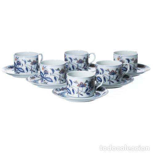 Antiquit&auml;ten: Porcelana - Juego de seis tazas de t&eacute; con platillos - Vista Alegre