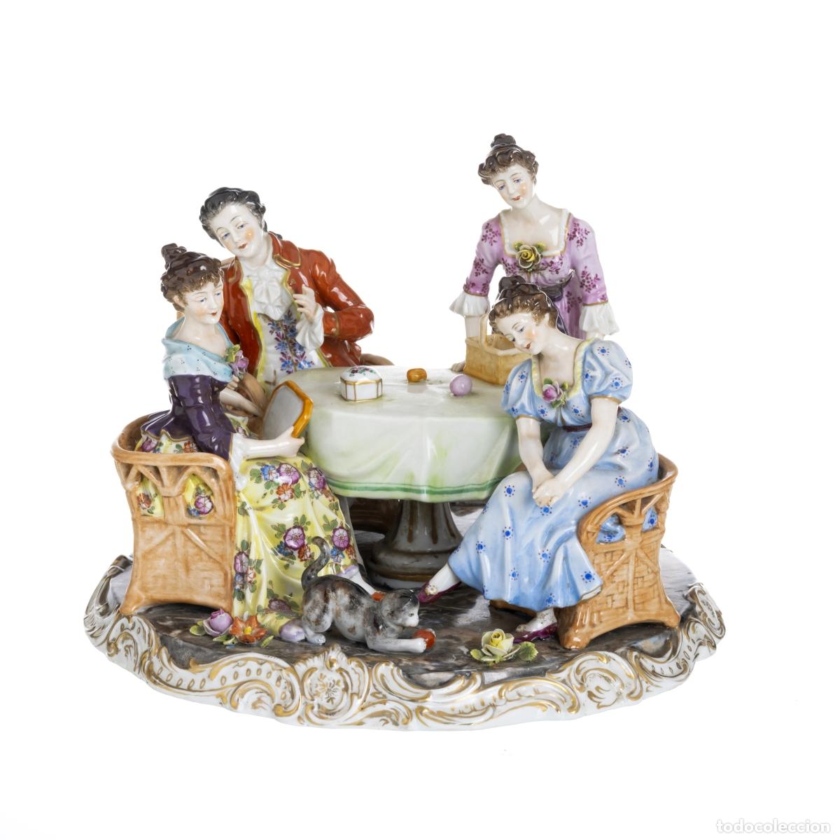 Antiques: Porcelana - Grupo escult&oacute;rico - Dresde