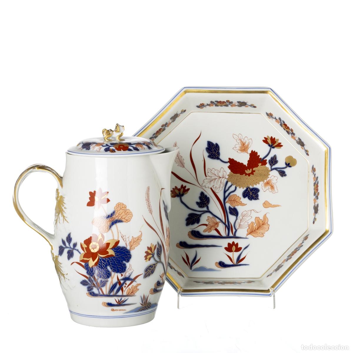 Antiques: Porcelana - Bol grande y taza con tapa, Imari - Vista Alegre