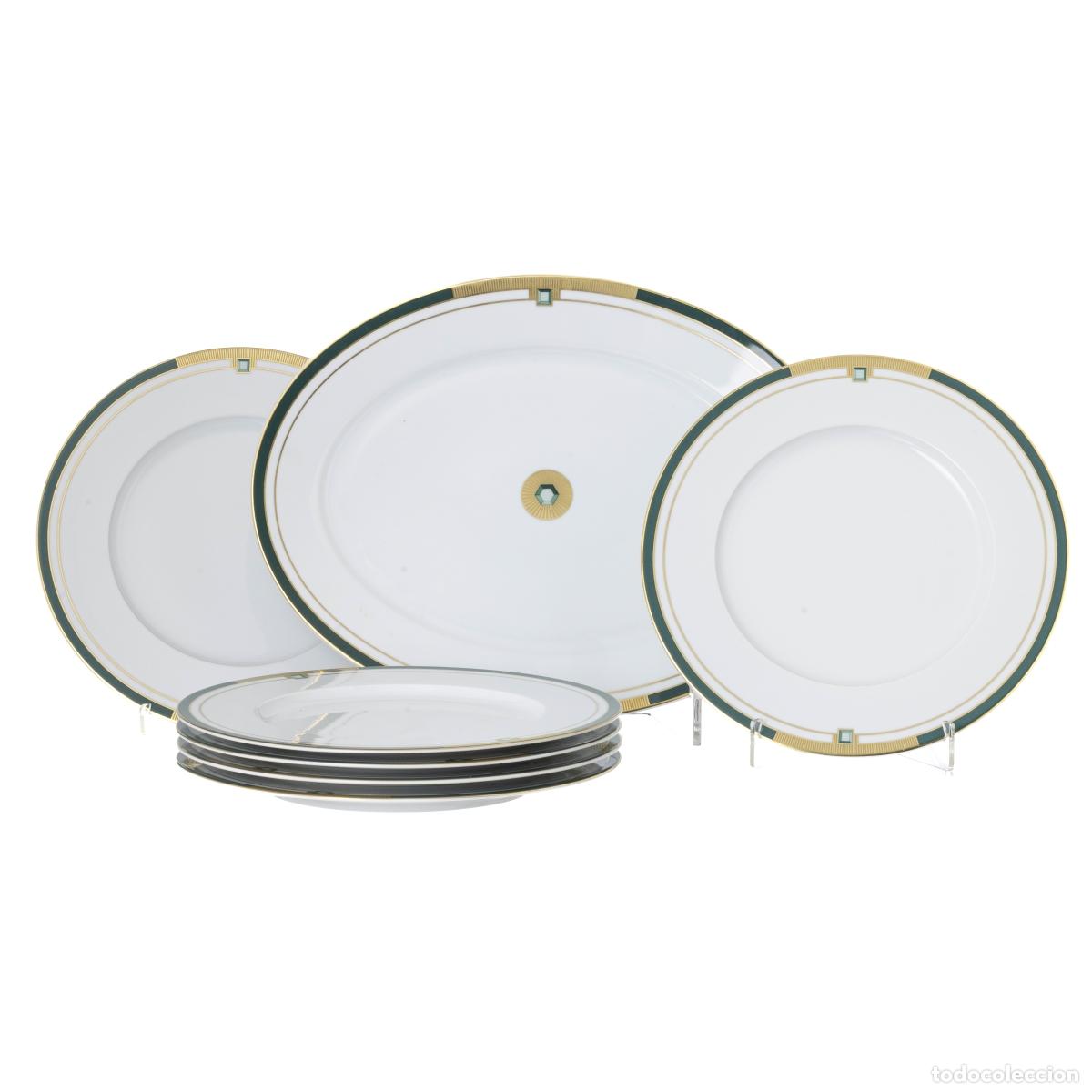 Antiques: Porcelana - Juego de siete piezas Esmeralda - Vista Alegre