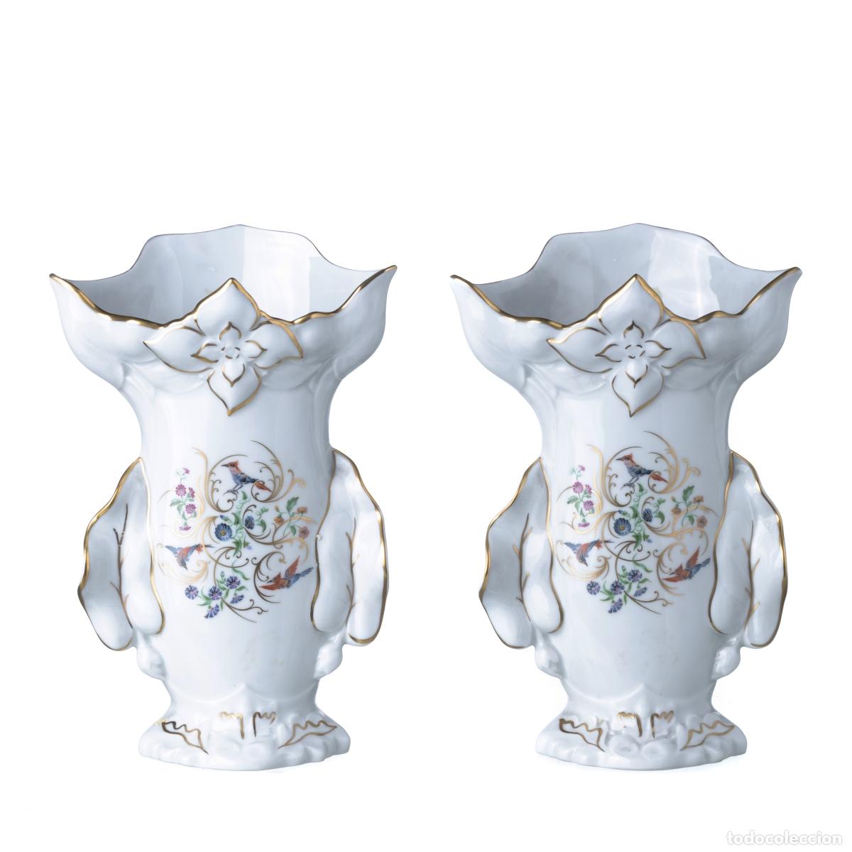 Antig&uuml;edades: Porcelana - Par de jarrones - Limoges - Foto 1
