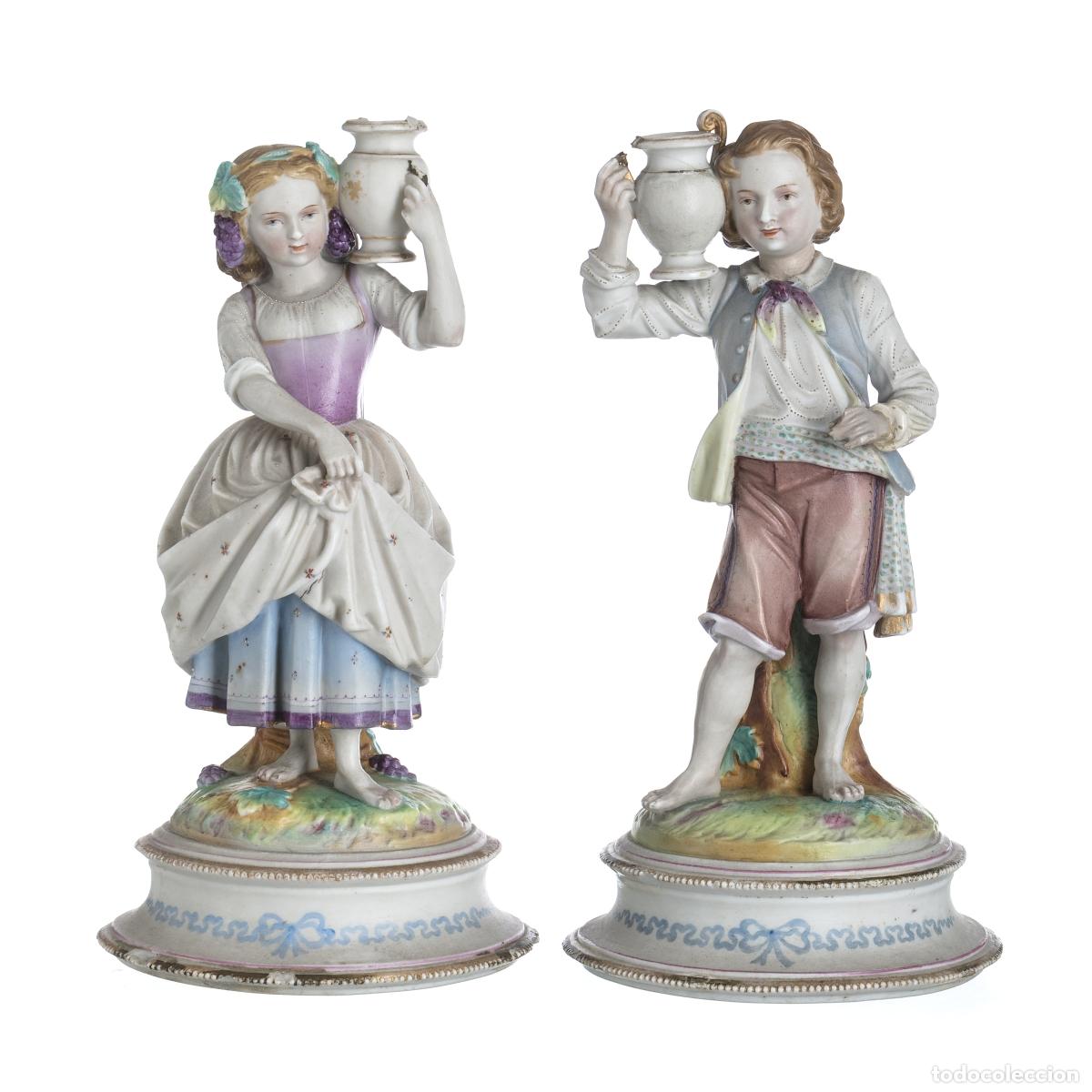 Antiques: Porcelana - Par de figuras