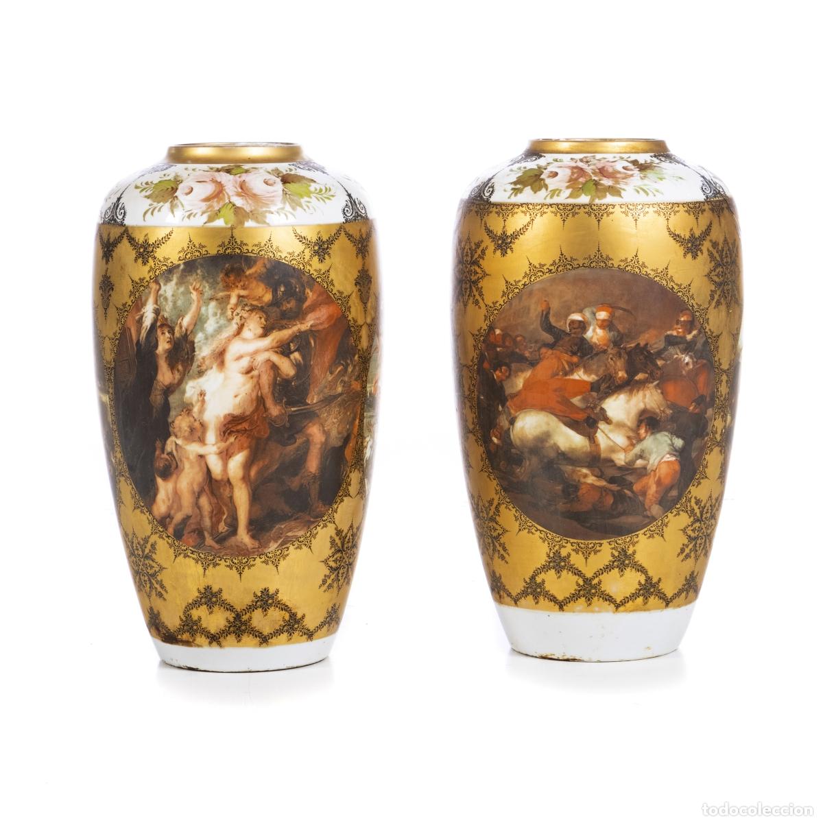 Antiques: Porcelana - Par de jarrones - Heinrich (58 cm)