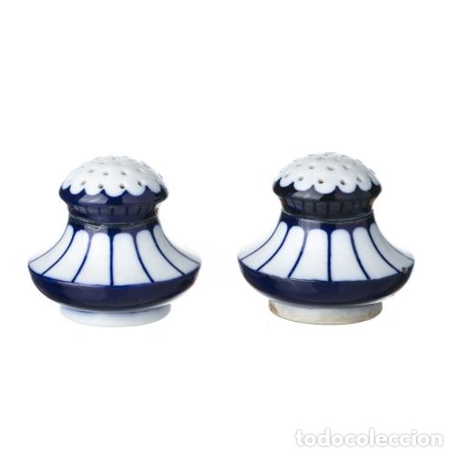 Antiques: Porcelana - Par de saleros - Vista Alegre
