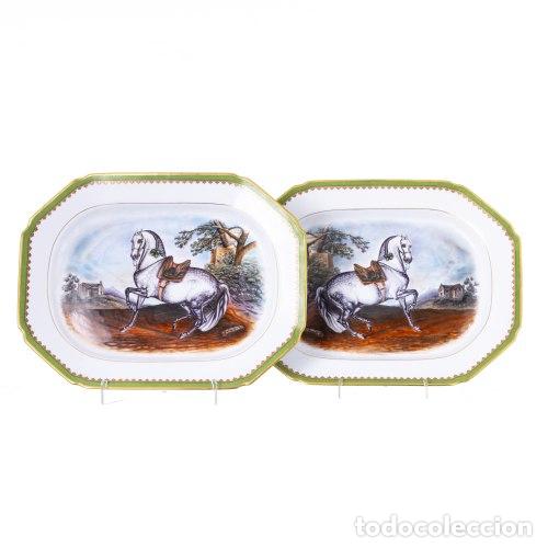Antiguidades: Porcelana - Par de fuentes para servir