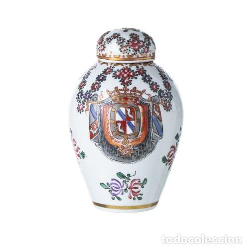 Antiques: Porcelana - Tarro con tapa - Sans&oacute;n