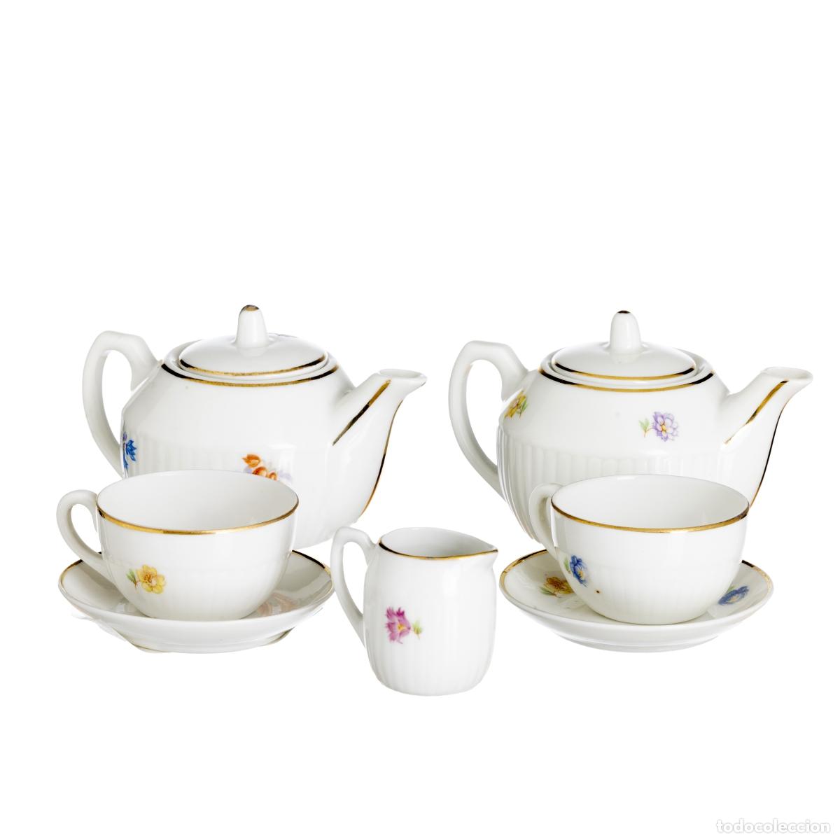 Antiguidades: Porcelana - Juego de t&eacute; en miniatura - Vista Alegre