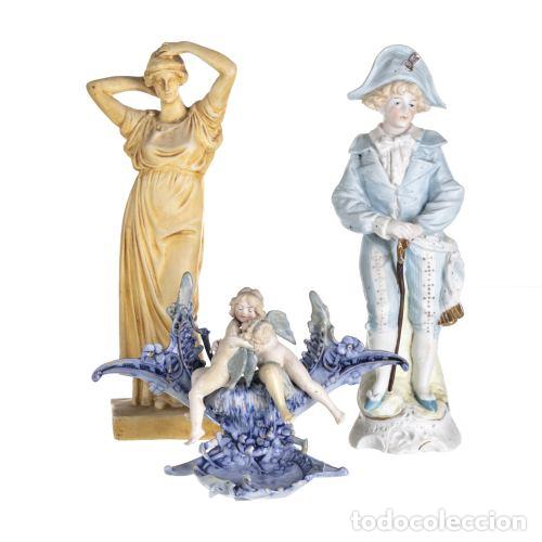 Oggetti Antichi: Porcelana - Tres piezas de porcelana - Siglo XIX