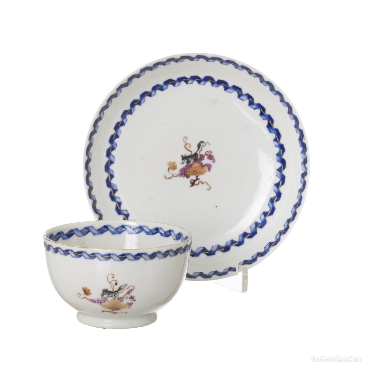 Antig&uuml;edades: Porcelana oriental - Taza y platillo - Compa&ntilde;&iacute;a Brit&aacute;nica de las Indias Orientales