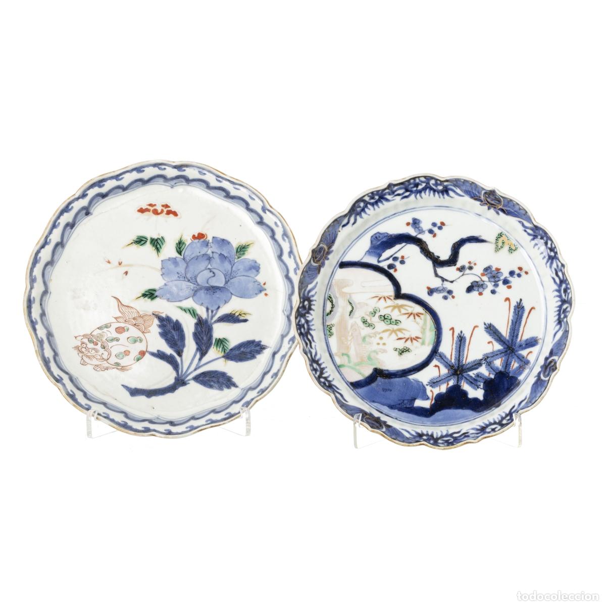 Oggetti Antichi: Porcelana oriental - Dos platos calados