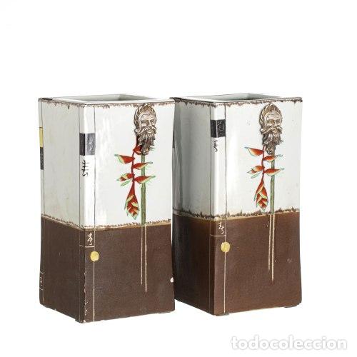Antig&uuml;edades: Porcelana oriental - Par de jarrones - Foto 1