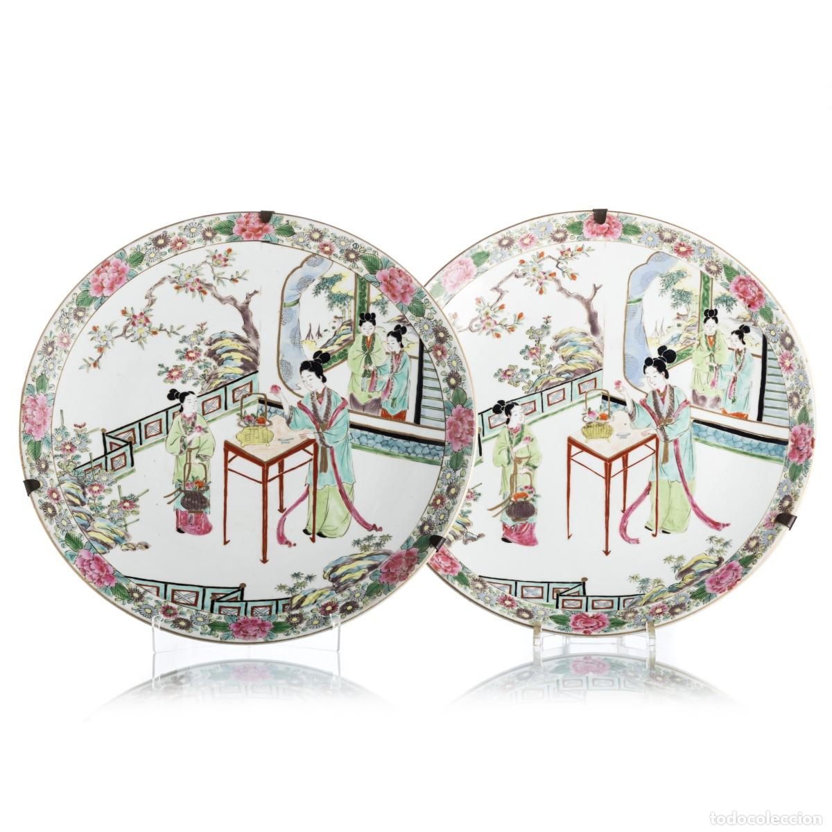 Antiques: Porcelana oriental - Par de platos