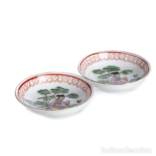 Oggetti Antichi: Porcelana oriental - Par de cuencos peque&ntilde;os