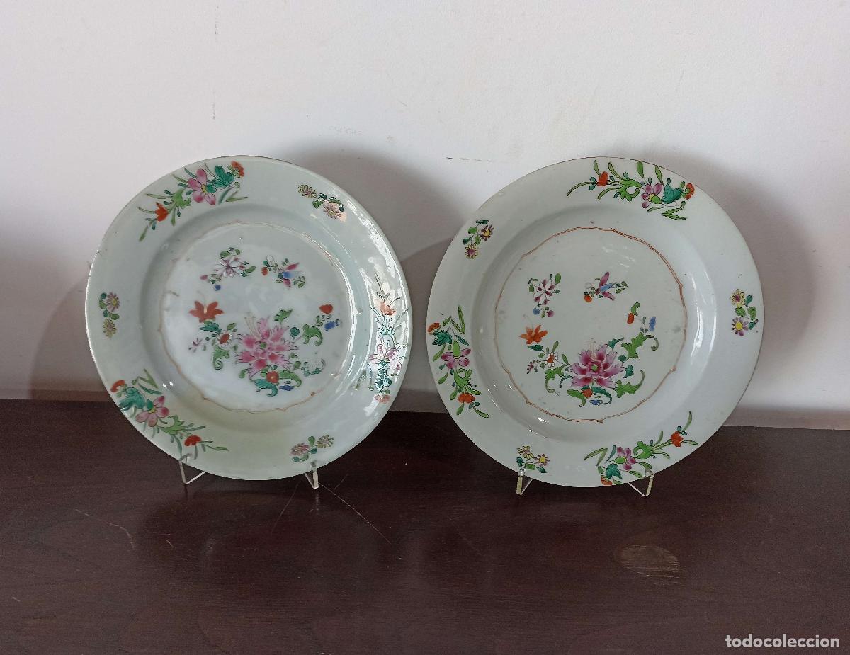 Antiquit&auml;ten: Porcelana oriental - Par de platos - Compa&ntilde;&iacute;a Brit&aacute;nica de las Indias Orientales
