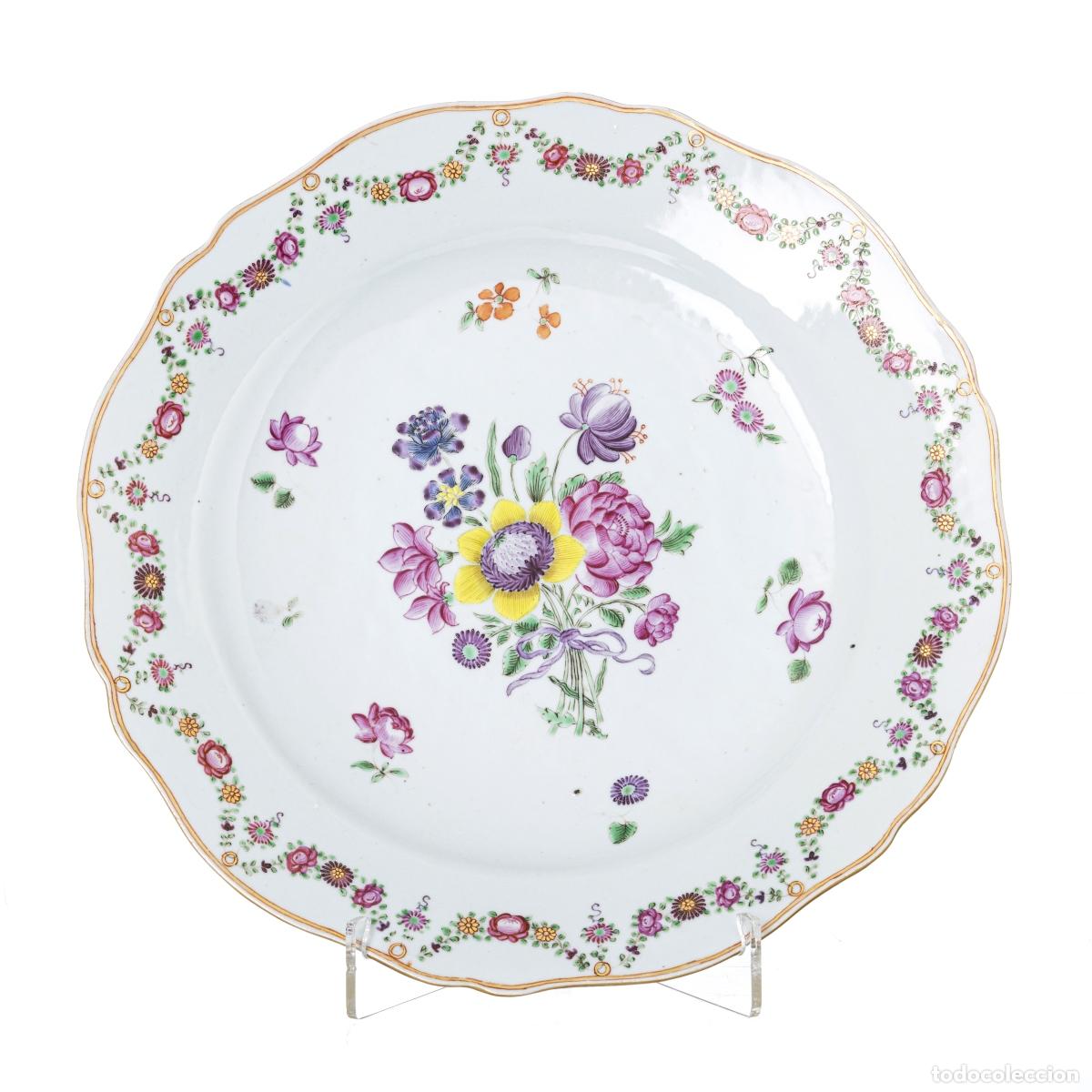 Antiques: Porcelana oriental - Plato grande - Compa&ntilde;&iacute;a Brit&aacute;nica de las Indias Orientales
