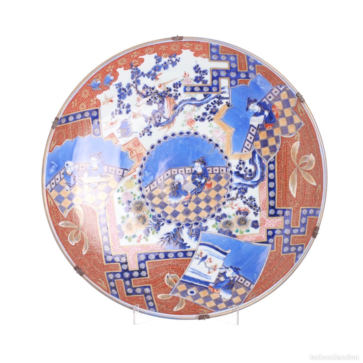 Antiques: Porcelana oriental - Plato grande Imari
