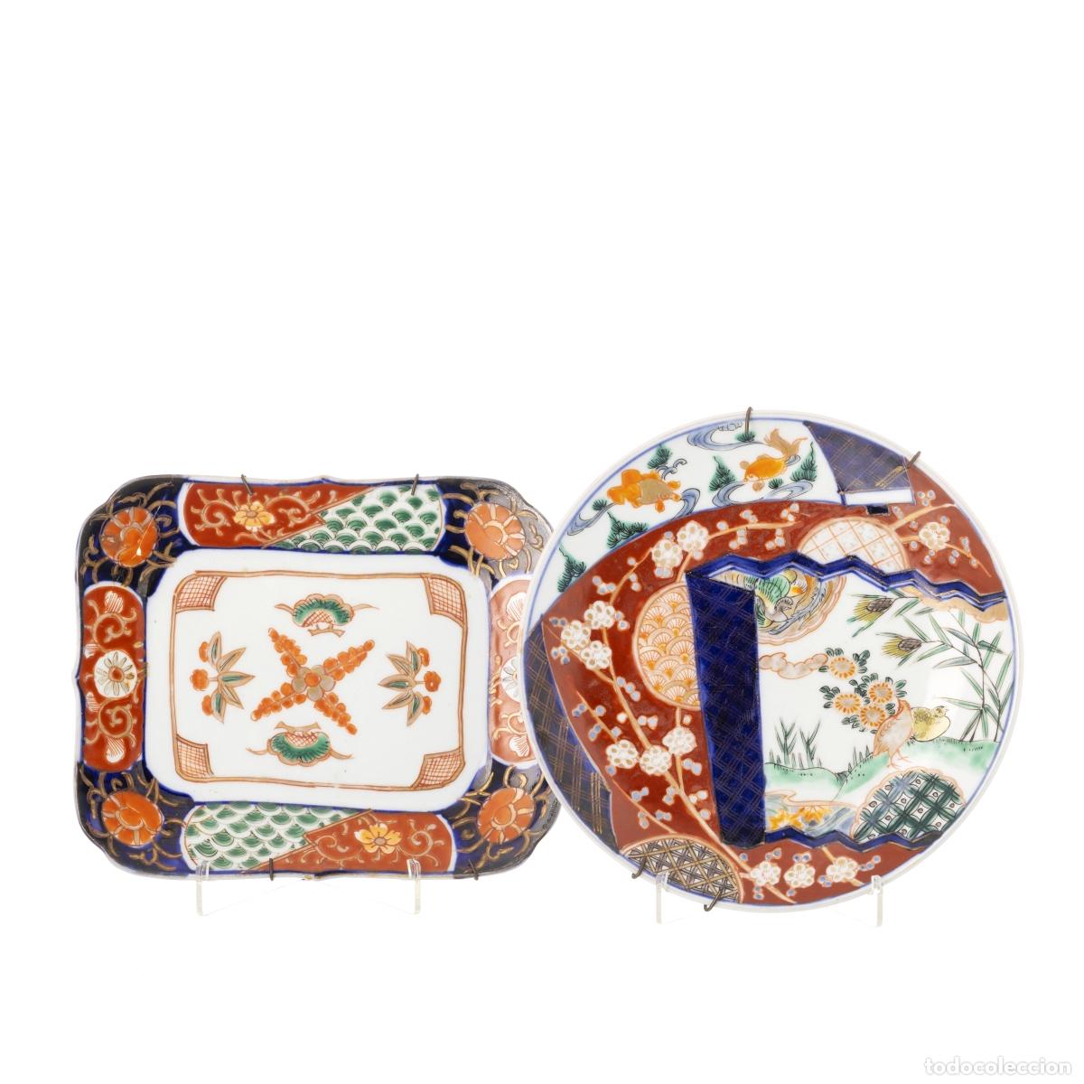 Antiguidades: Porcelana oriental - Bandeja y plato