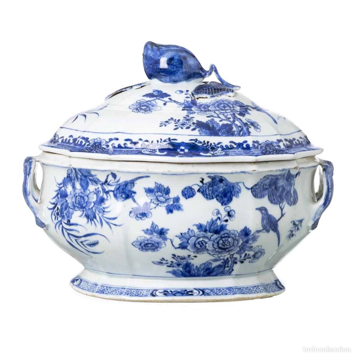 Antig&uuml;edades: Porcelana oriental - Sopera con tapa - Compa&ntilde;&iacute;a Brit&aacute;nica de las Indias Orientales