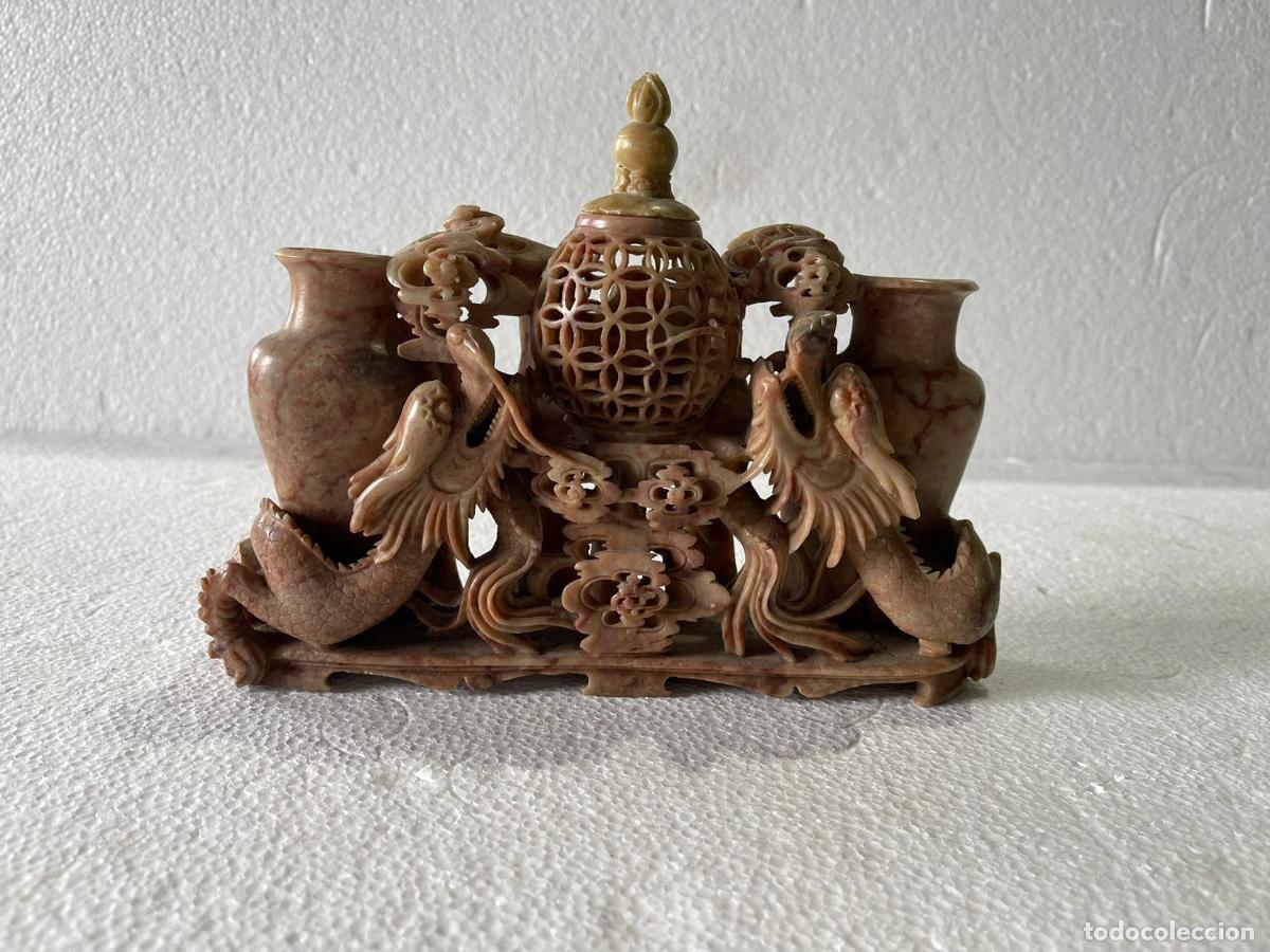 Antig&uuml;edades: Tintero de porcelana oriental - Foto 1