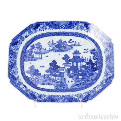 Antig&uuml;edades: Porcelana oriental - Fuente octogonal para servir - Compa&ntilde;&iacute;a Brit&aacute;nica de las Indias Orientales