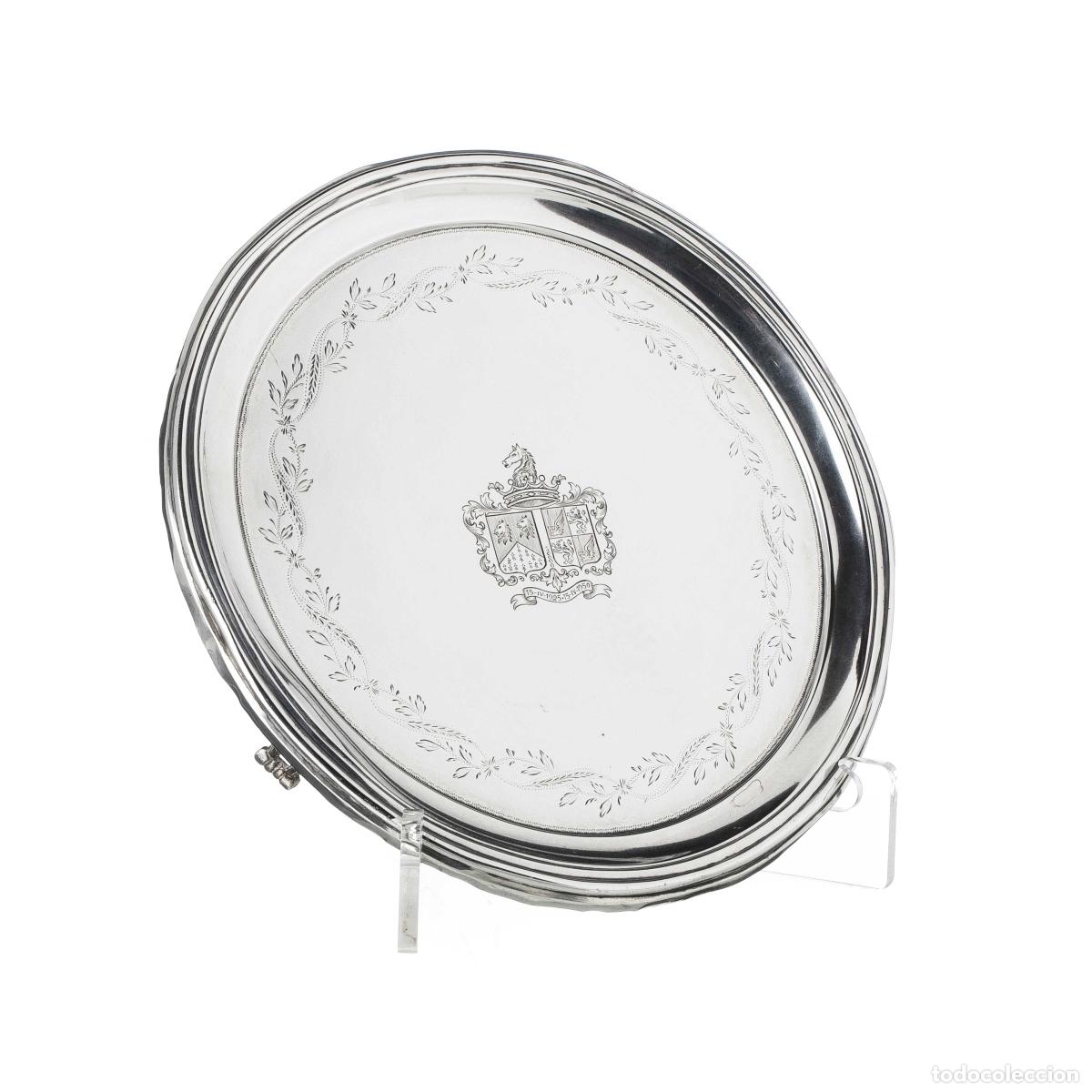 Antiguidades: Plata - Taquilla de plata de la reina Mar&iacute;a I - siglo XIX - Corona de Oporto