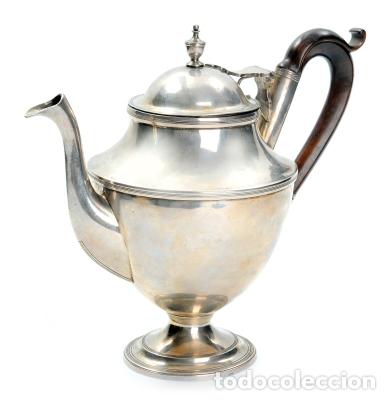 Antig&uuml;edades: Cafetera de plata D. Maria (1804 a 1810) - Foto 1