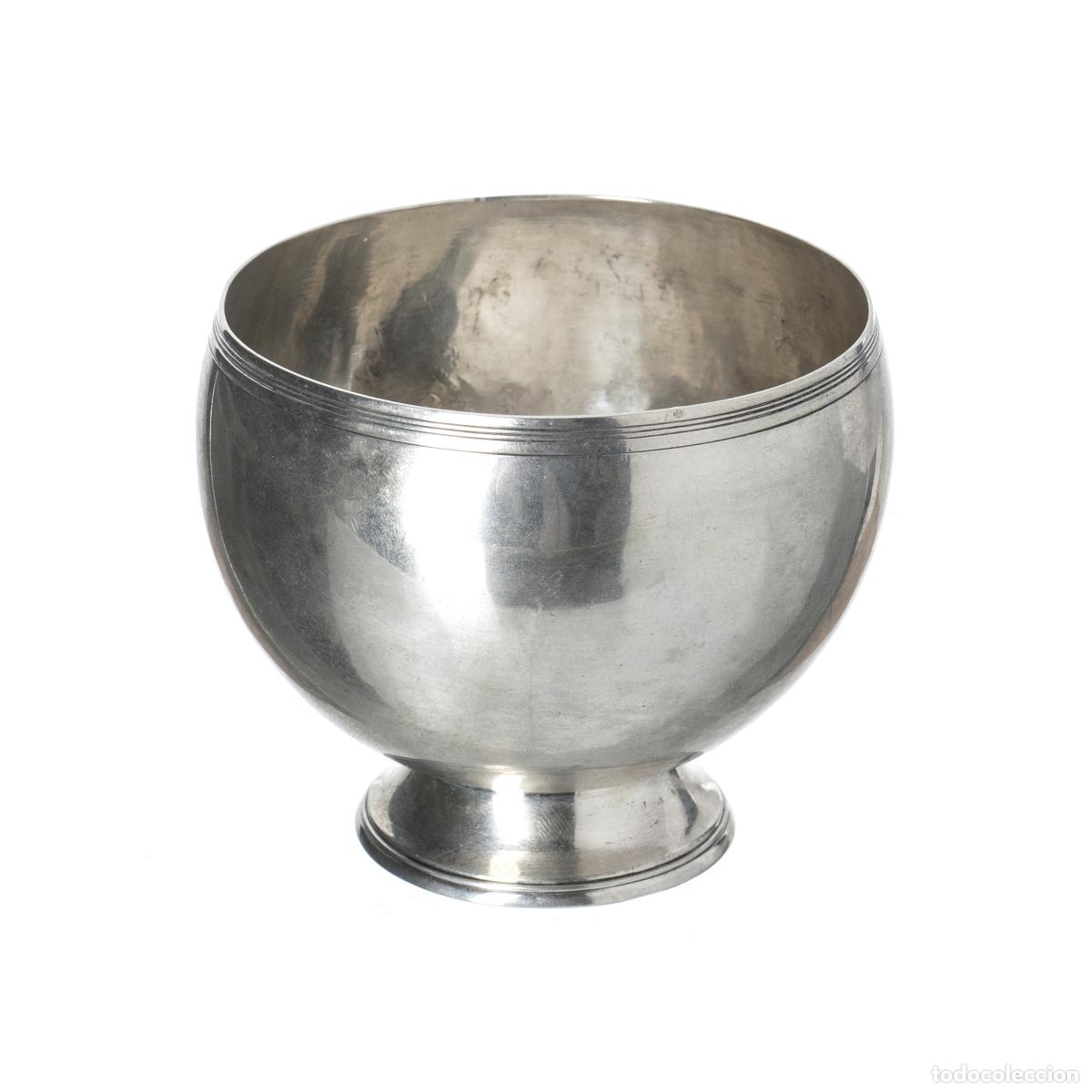 Antiques: Plata - Copa de plata, Reina Mar&iacute;a II - Siglo XIX, Corona de Lisboa