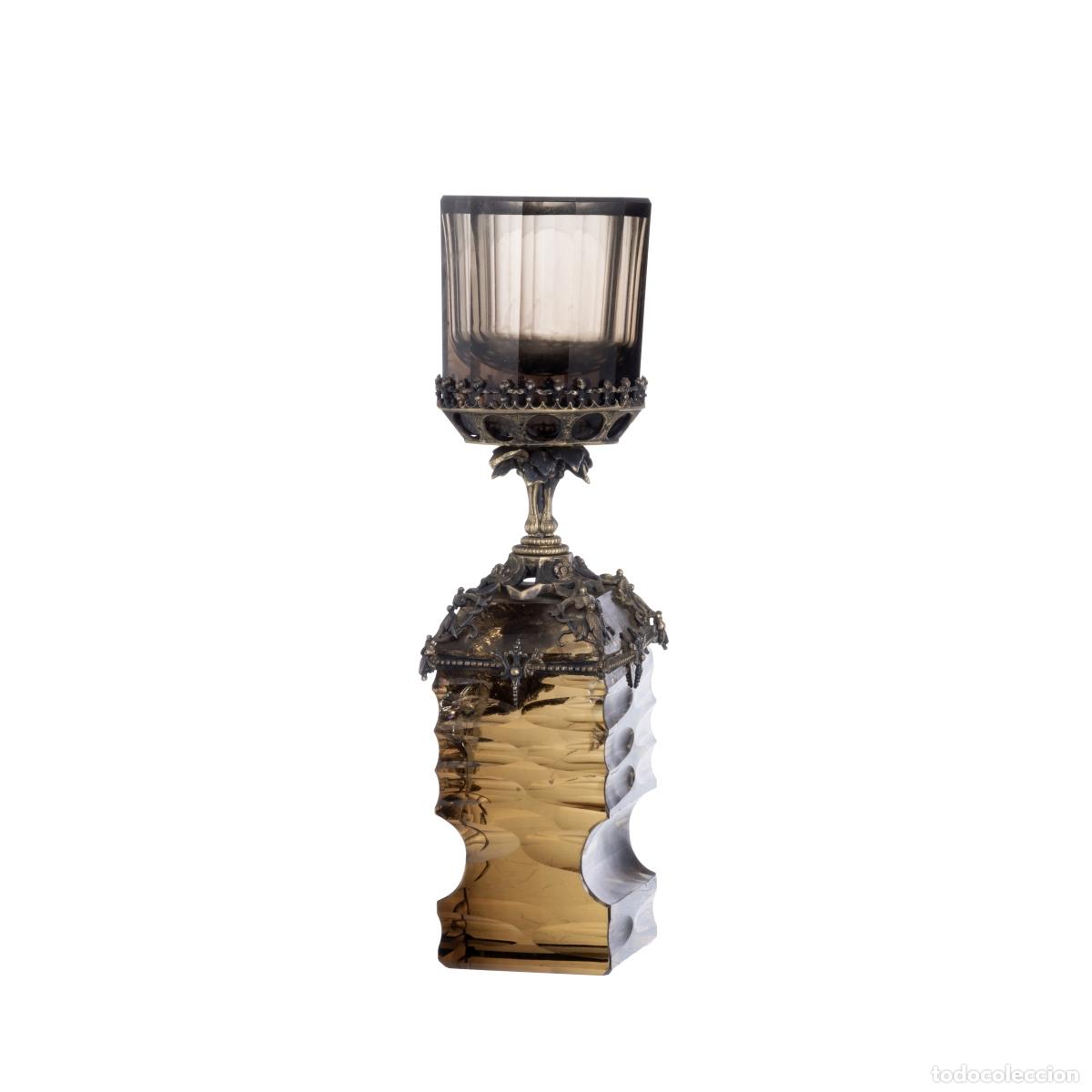 Antiques: Plata - Cristal de roca con incrustaciones de plata - 'Exposici&oacute;n Nacional de Obras de Arte; Leeds;