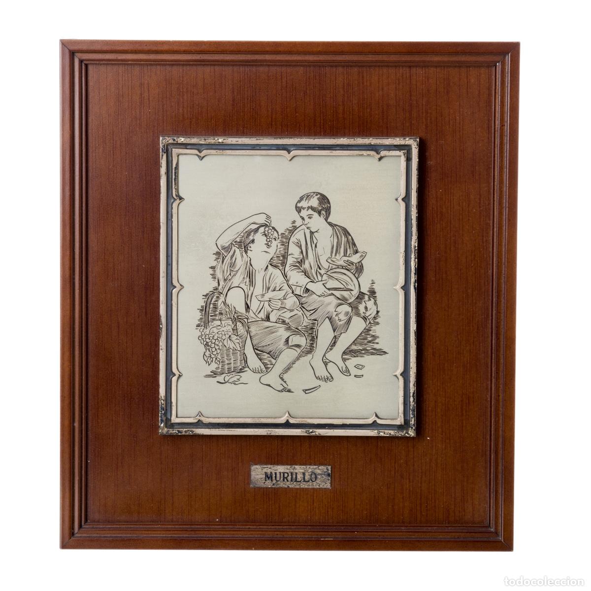 Antig&uuml;edades: Plata - Placa de plata Bartolom&eacute; Esteban Murillom - Foto 1