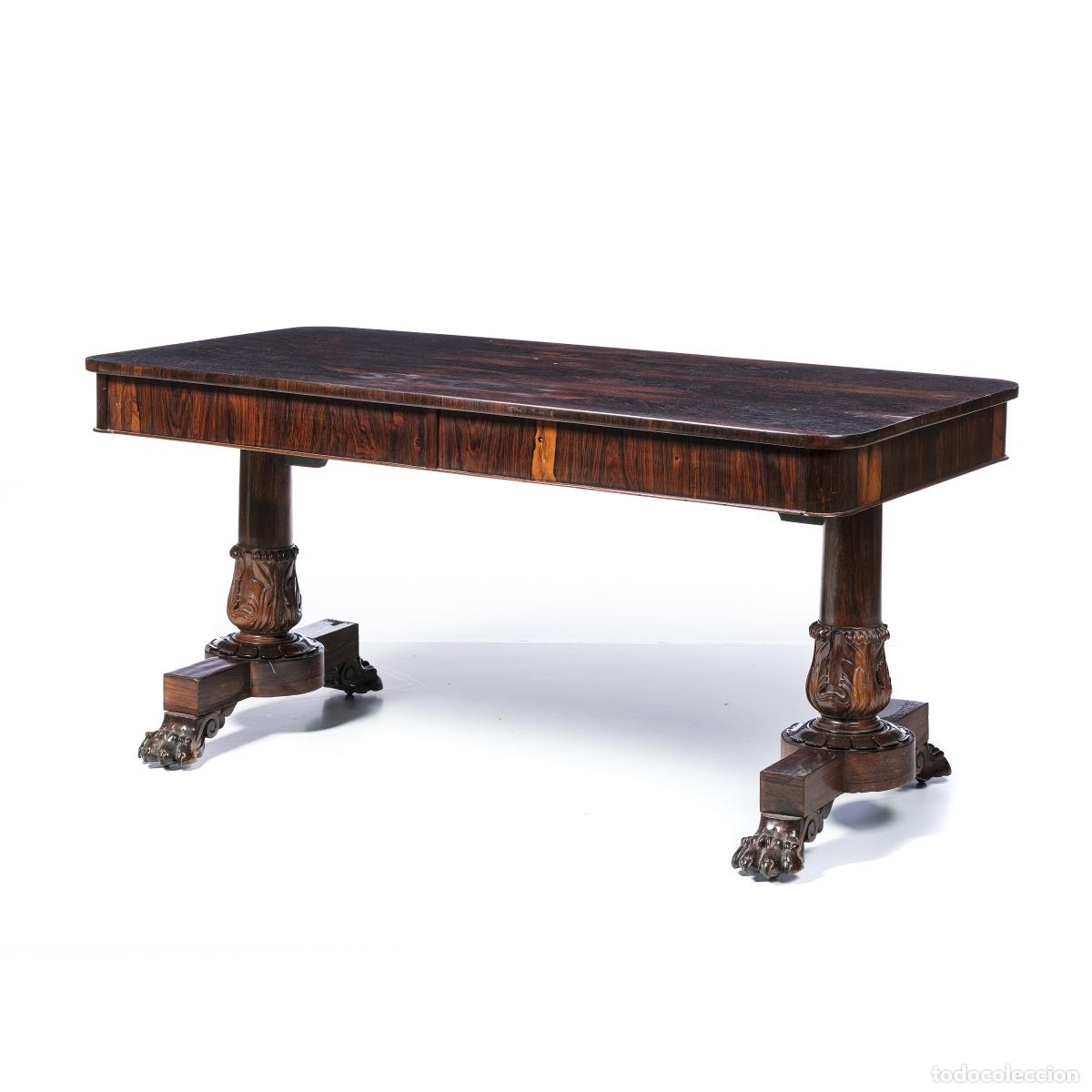 Antiquit&eacute;s: Mesa auxiliar de sof&aacute; victoriana - siglo XIX