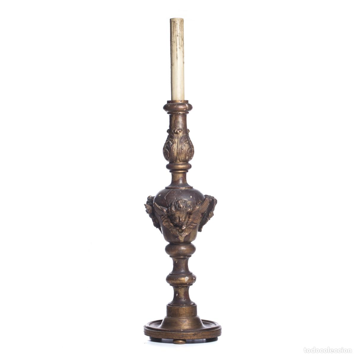 Antiquit&eacute;s: Gran soporte para antorcha, 193 cm - siglo XVIII