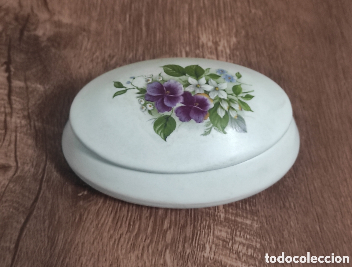 Antiquit&eacute;s: CAJA JOYERO ITALIANA DE PORCELANA FINA BLANCA O BISCUIT - MARCADA BARISA ITALY