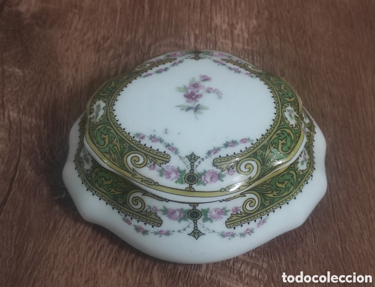 Antiquit&eacute;s: CAJA JOYERO DE PORCELANA BLANCA ESMALTADA - MARCADA CREACIONES GARRIDO - SPAIN