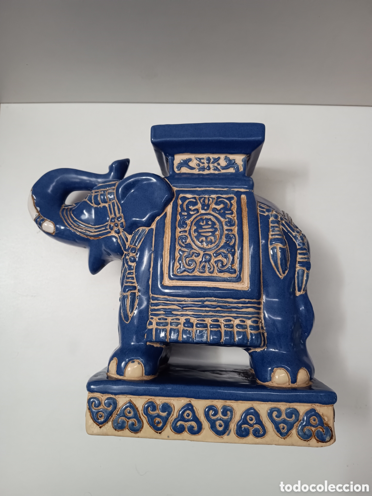 Antig&uuml;edades: ELEFANTE DE CER&Aacute;MICA - MACETERO - Foto 6