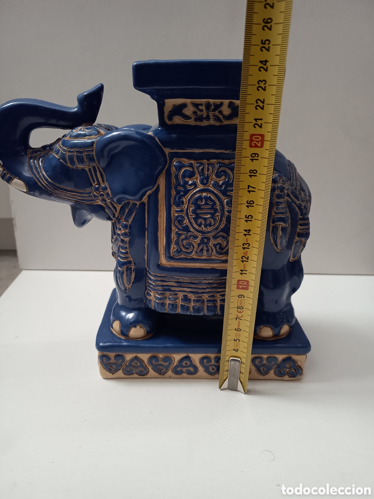 Antig&uuml;edades: ELEFANTE DE CER&Aacute;MICA - MACETERO - Foto 10