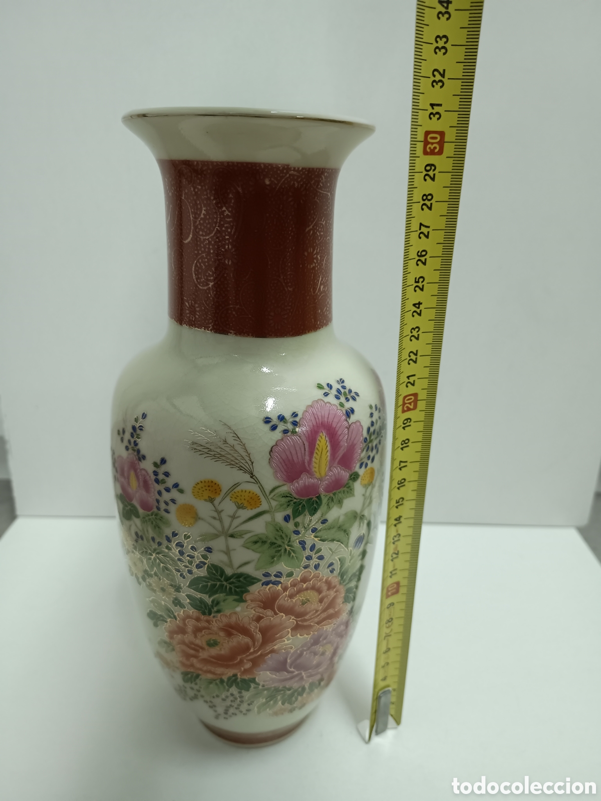 Antig&uuml;edades: JARR&Oacute;N DE PORCELANA JAPONESA - 30 cms - Foto 6
