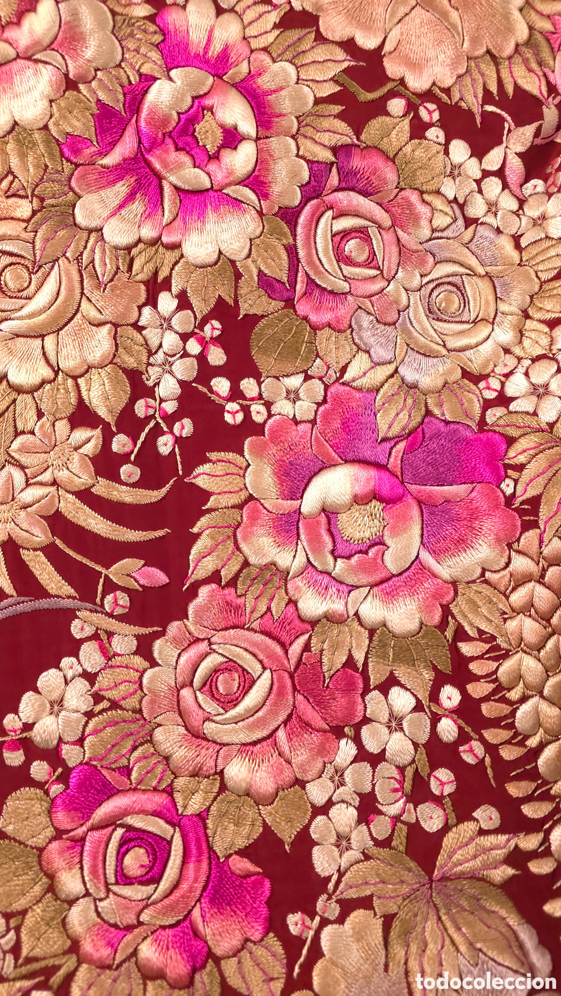 Antig&uuml;edades: Espectacular kimono seda bordado a mano - Foto 6