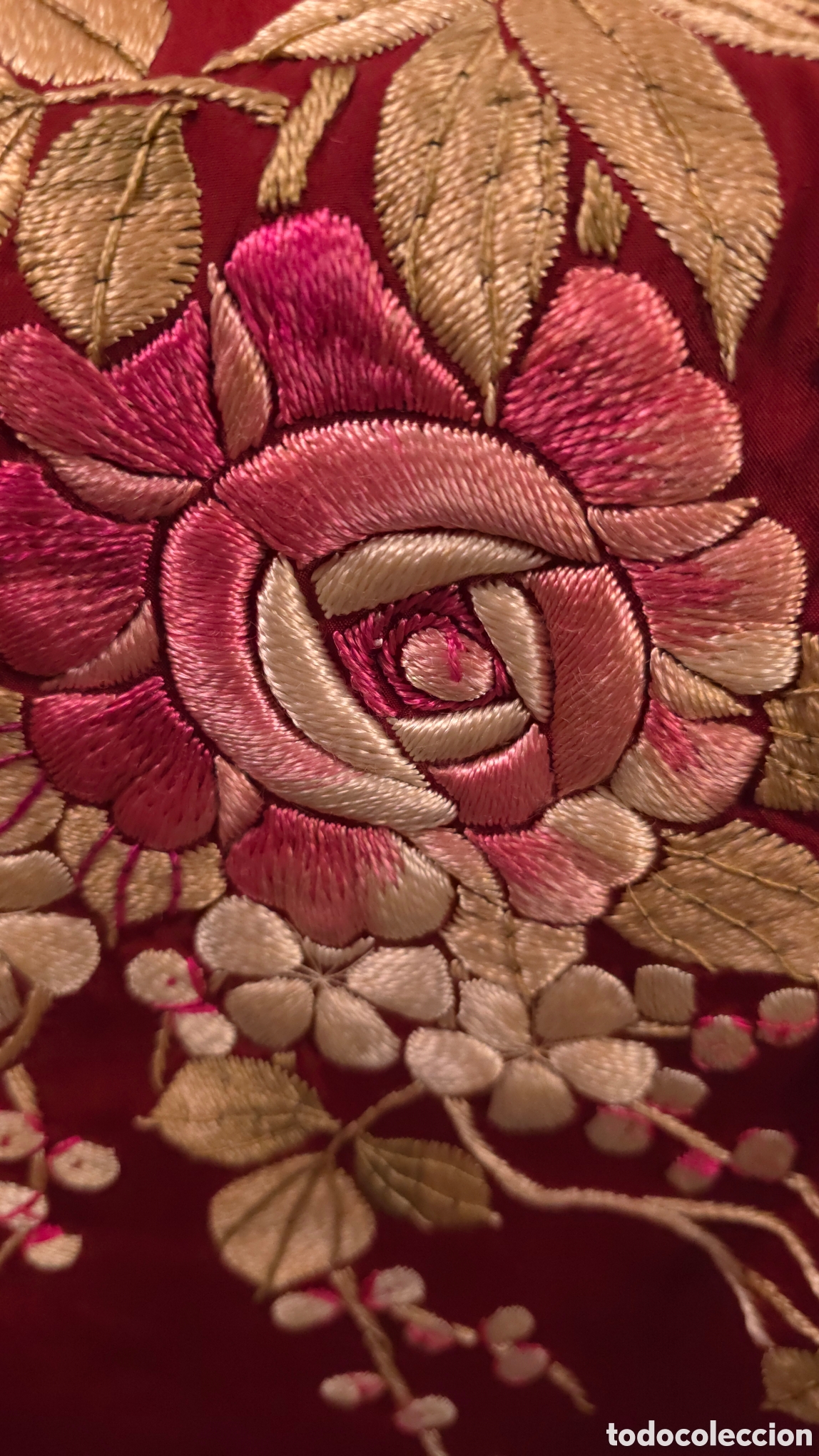 Antig&uuml;edades: Espectacular kimono seda bordado a mano - Foto 9