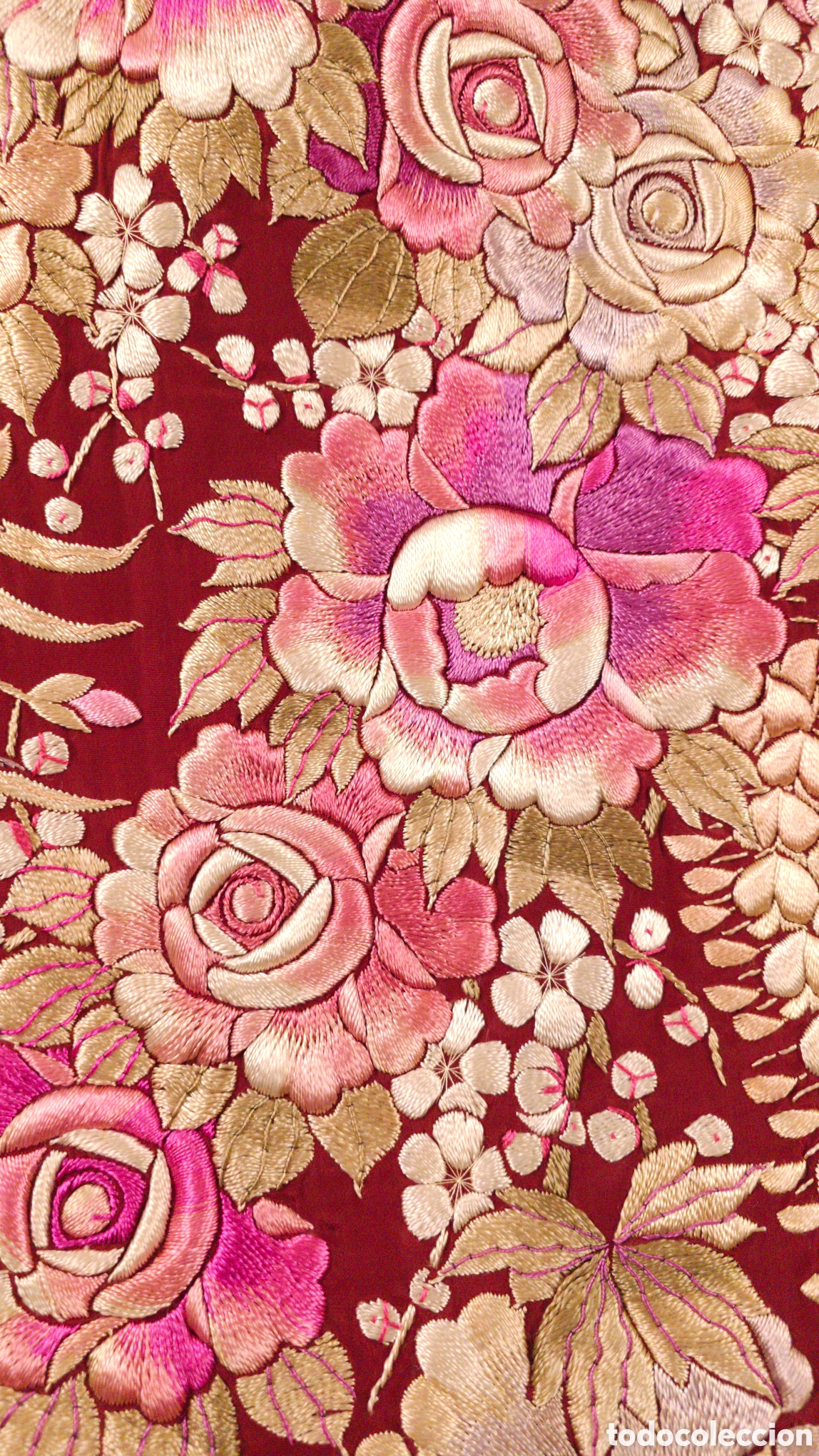 Antig&uuml;edades: Espectacular kimono seda bordado a mano - Foto 11