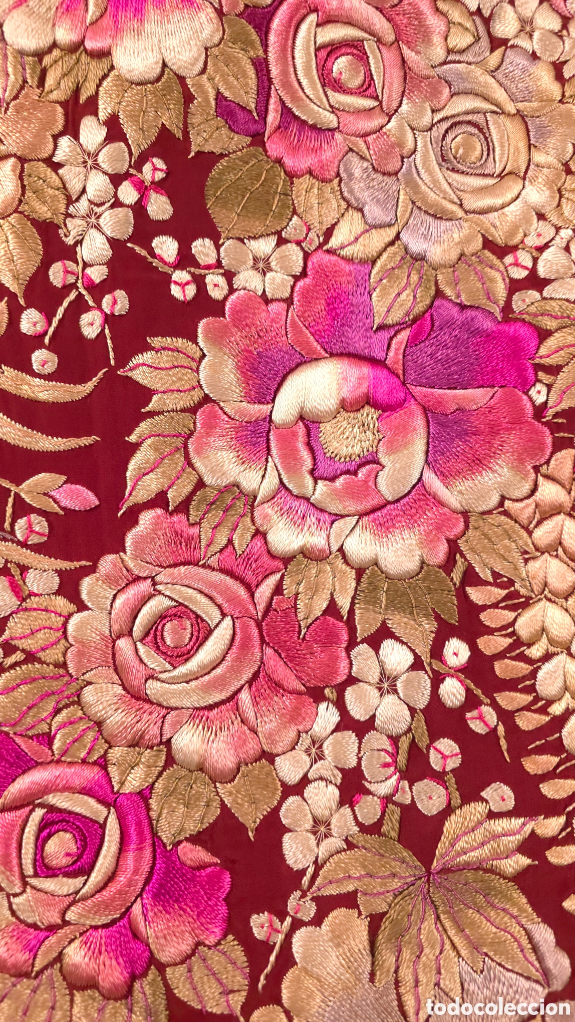 Antig&uuml;edades: Espectacular kimono seda bordado a mano - Foto 12