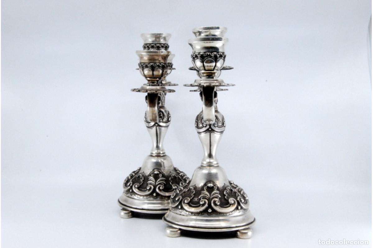 Antig&uuml;edades: candelabros de plata - Foto 3