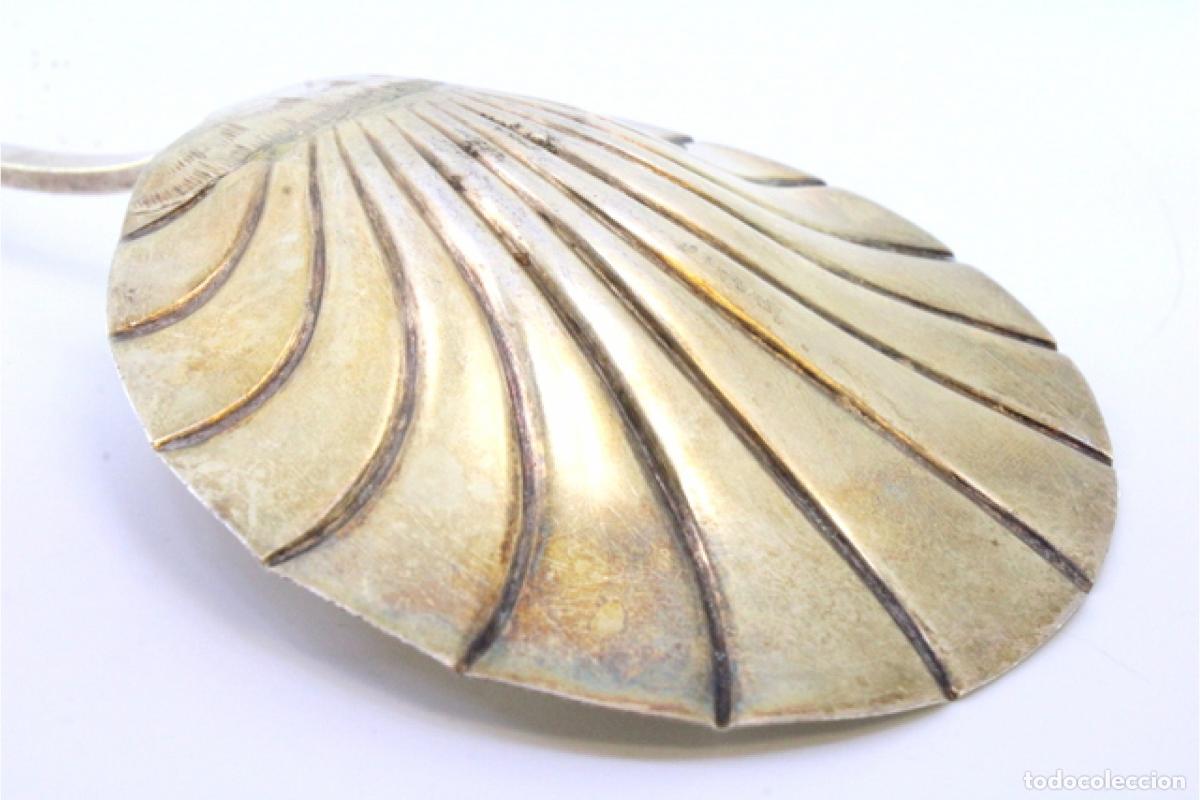 Antig&uuml;edades: Cuchara para salsa, de plata dorada - Foto 2