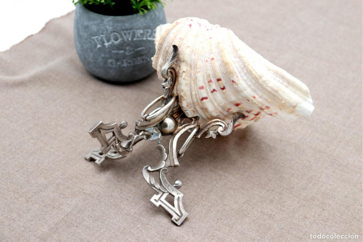 Antig&uuml;edades: Soporte para anillos de plata - Foto 4