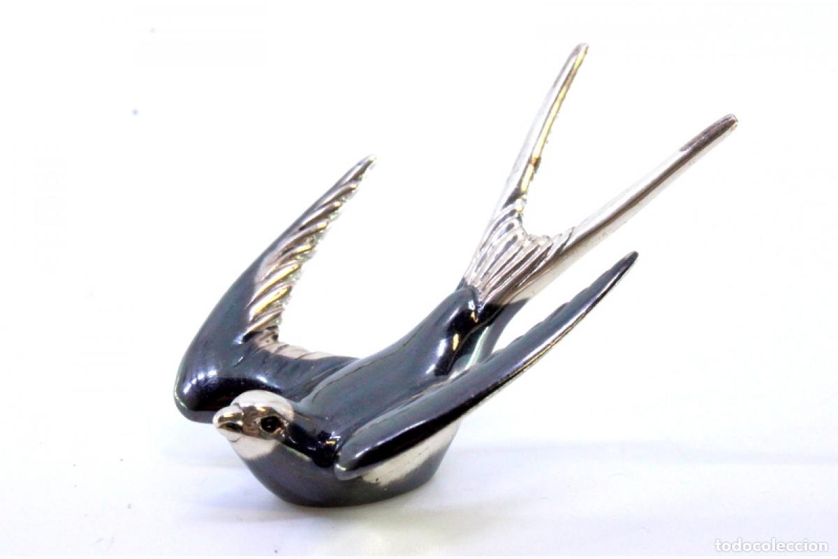 Antig&uuml;edades: Golondrina en plata niquelada - Foto 5