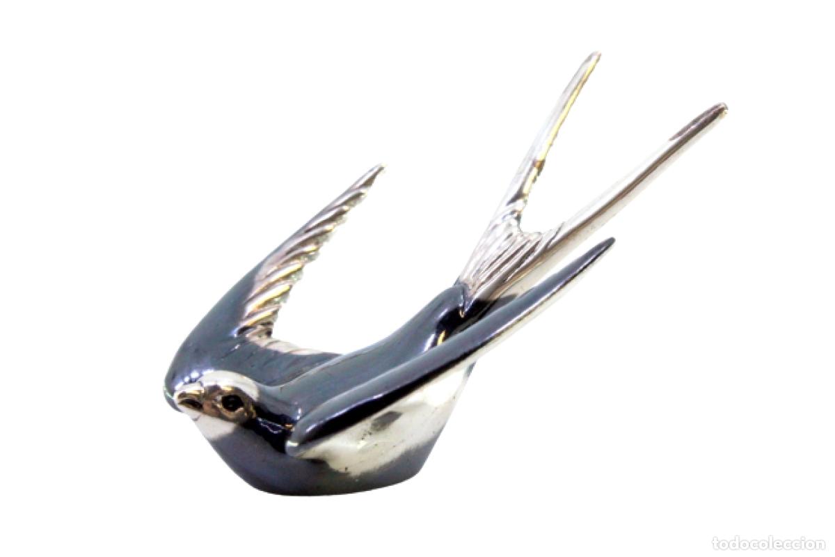 Antig&uuml;edades: Golondrina en plata niquelada - Foto 1
